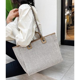 Busnos Tote Bag for Women Large White Canvas Travel Handbags Bag Womens Tote Bags With Zipper Cute Bags