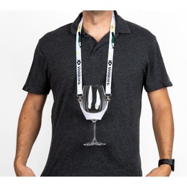 Porta copas de vino para cuello (Blanco)