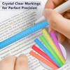 18 Pcs Rulers, Colorful Clear Plastic Ruler 30cm/12 inch, Straight