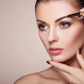 Eyebrow Definer Pencil | Fill in Draw Fine Lines and add volume to your Brows | Long Lasting and Waterproof | Precision Smart Double Ended Design | Mela Beauty Studio Professional Makeup (Ebony)