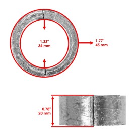 Caltric 4 Exhaust Pipe Gasket for Yamaha V Star 1100 XVS1100 1999-2009 4Nk-14714-00-0