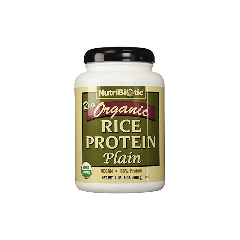 NutriBiotic, Organic Rice Protein, Plain, 1 lb 5 oz (600
