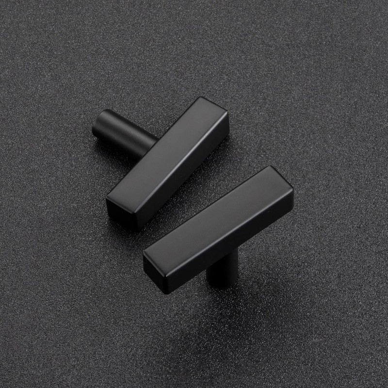 Ravinte 30 Pack Black Square Bar Cabinet Knobs 2 Inch