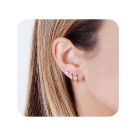 Tooliks - Tiny Hoop Earrings 12mm 14mm - Sterling Silver Gold Filled Rose Gold - Small Sleeper Hoops for Lobe Cartilage Nose Tragus - Lightweight Hypoallergenic Jewelry (Gold Filled, 12mm)