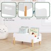UTEX Montessori Bookshelf for Toddlers, Wooden Book Caddy with Adjustable