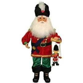 Karen Didion Nutcracker Santa Claus Christmas Figurine 13 Inch Multicolor