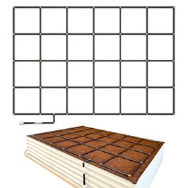 Garden Grid Watering System | Square Foot Gardening Grid & Irrigation in One | Pre-Assembled Watering Grid and Square Foot Garden Style Planting Template | USA-Made Quality | Size: 4x6 – Dims: 44"x66"