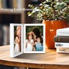 ORIVAN 3.5x5 Double Picture Frames Hinged Folding Photo Frames Vertical