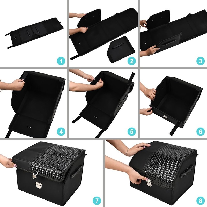 JSCARLIFE Car Trunk Organizer, Truck Boot Organiser, Foldable Car Boot