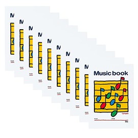 Kokuyo Notebook, Campus Notebook, Music Book, B5, 5 Lines, 8 Tiers, 18 Sheets, Set of 10, ON-24X10