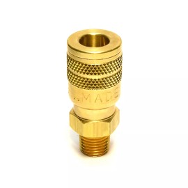 Foster Solid Brass Quick Coupler Air Hose Connector Fittings 1/4 NPT Tool Plug M