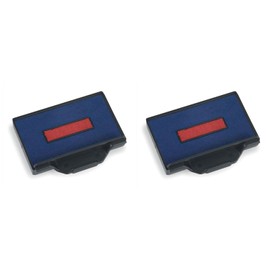 Trodat 6/56/2 Cassette Pack of 2 Refill Ink Pads for Stamp Stamp 2 Colours Blue, Red