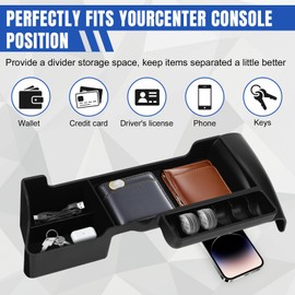 FormiPow Center Console Organizer for 2024 2025 2026 Toyota Land Cruiser Prado LC250 J250, ABS Storage Box for Keys, Coins, Cards & More, No Drilling Required, Toyota Land Cruiser Prado Accessories