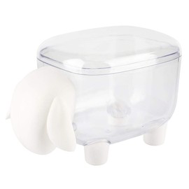 Fdit Plastic Cotton Buds Holder Sheep Shape Bathroom Vanity Worktop Storage Organiser for Cotton Balls Swabs Toothpick Reusable Packaging Socialme-EU (Black)