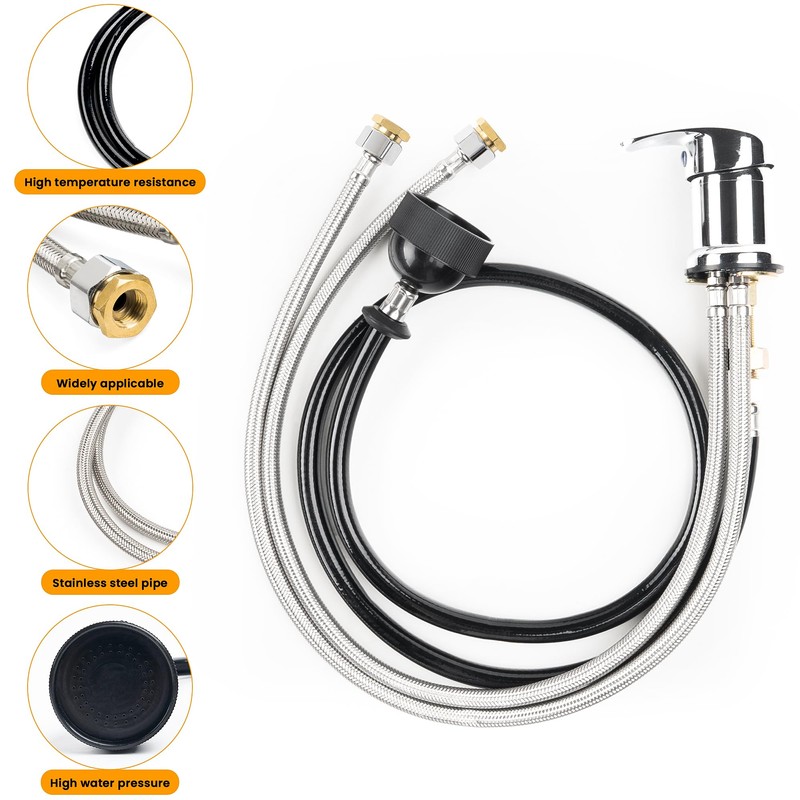 Professional Beauty Salon Shampoo Sink Bowl Faucet and Sprayer Kit