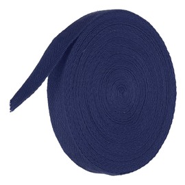 TA-VIGOR Cotton Twill Tape Ribbon 15mm, 10 Yards Bias Binding Tape Bunting Tape Soft Natural Herringbone Webbing Tape Roll for Sewing Dressmaking Gift Wrapping DIY Craft, Navy Blue