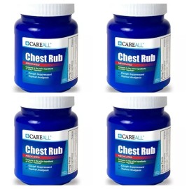 CareAll Lot Of 4 Vaporizing Chest Rub Nasal Decongestant Cough Suppressant 4 OZ
