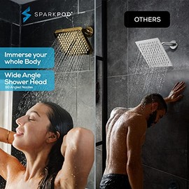 SparkPod Cabezal de ducha, lluvia de alta presin, aspecto moderno de lujo, instalacin de 1 minuto, Los cabezales de ducha de repuesto ajustables...   