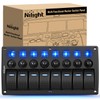 Nilight 8 Gang Rocker Switch Panel Waterproof Pre-Wired Marine with