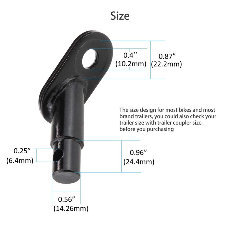 Biange Bike Trailer Hitch Connector, Cycling Adapter Accessories (2 Pack,