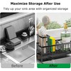 QUMOX Sink Caddy Organizer with 360° Rotatable Spout – Adjustable