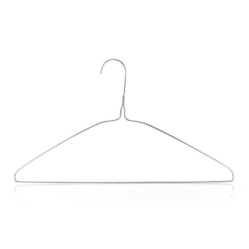 HANGERWORLD Silver Metal Wire Clothes Hangers 16inch 13 Gauge Clothes