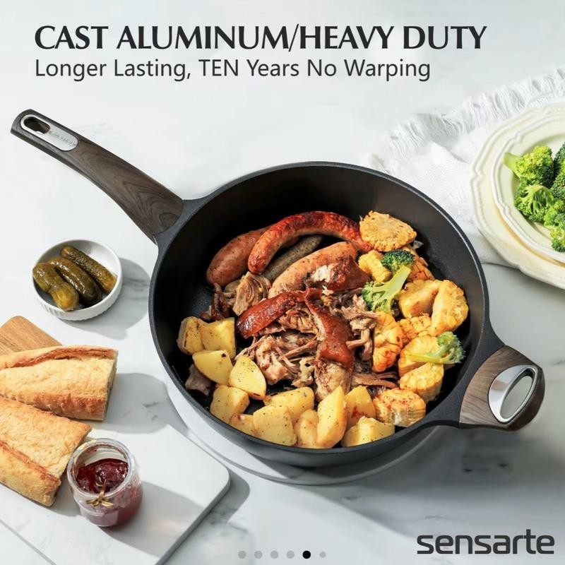 SENSARTE 14 Pcs Induction Cookware Set Nonstick Pots and Pans