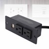 Recessed Power Strip 1500W 2 AC Outlets 2 USB Ports