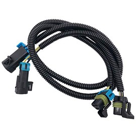 EPSIRMP 2pcs Black Oxygen O2 Sensor Header Extension Harness 24 inches long Compatible with LS2 LS3 LS7 2005-2013 C6 Corvette 2010-2013 Camaro Front Sensor