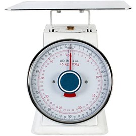 TrueCraftware- 100 lb. Mechanical Kitchen Flat Platform Weighing Food Scale- Heavy Duty Portion Control Mechanical Kitchen and Food Scale Industrial Dial Scale for Kitchens and Restaurants
