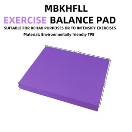 MBKHFLL Exercise Balance Pad，Balance Foam Mat for Physical Therapy Equipment & Strength Stability Training, Slip Resistant Foam Mat for Yoga, Pilates, Meditation，Gardening knee pads (Purple)