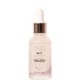 SERUM FACIAL COLÁGENO + ÁCIDO HIALURÓNICO + ELASTINA - Suero de noche| Hidratación profunda, firmeza, antiarrugas, regenerador facial | YNG 3. 30ml