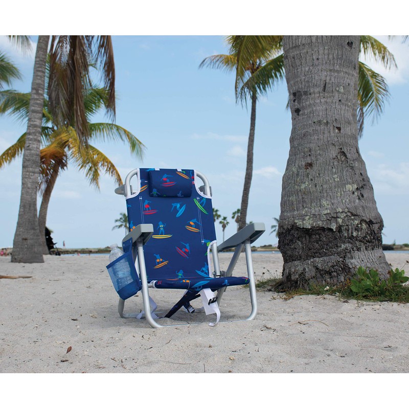 Rio Beach Kid's 5-Position Lay Flat Backpack Folding Beach Chair,