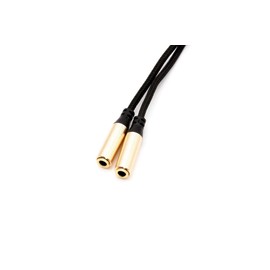 BLACK STORK 3.5 mm Stereo Audio Y Splitter 2 Female to 1 Male AUX Cable Headphones Headset Adapter 30cm