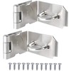 Zythrem 2 Pcs Right Angle Padlock Hasp, 304 Stainless Steel