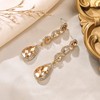 Flyonce Bridal Rhinestone Teardrop Dangle Earrings, Wedding Crystal Drop Earrings