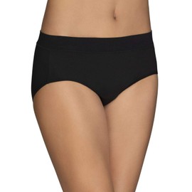 Vanity Fair Women's Beyond Comfort Hipster Panty 18212, NH MIDNIGHT BLACK, 6