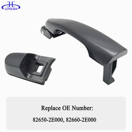 Lcyolada - Juego de 4 manijas de puerta exteriores compatibles con Hyundai Tucson 2005 2006 2007 2008 2009, parte delantera y trasera izquierda y lado derecho del pasajero reemplaza # 82650-2E000