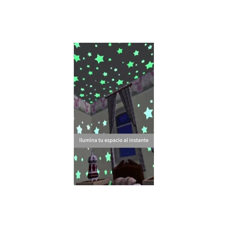 600 Piezas Pegatinas Fluorescentes: Estrellas Para Pared