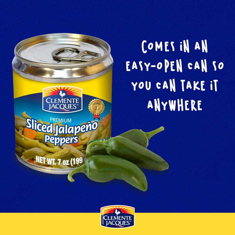 Clemente Jacques Sliced Jalapeño Peppers, 7 oz (Pack of 24)
