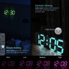 KOSUMOSU LED Wall Clock 15" RGB Digital LED Clock for