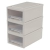 Doryh 3 Pack 6.5 L Small Plastic Storage Drawers, Stacking