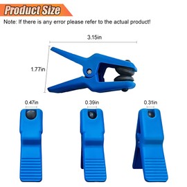 UHANBUT 4PCS Fluid Line Stopper Kit, 1/4'' 1/2" 3/8" 5/16" Banjo Automotive Brake Line Clamp Set, Universal Fuel Stop Clip Repair Accessories for AC Lines, Power Steering