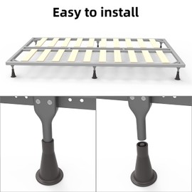 KOHOME 6 Pcs Bed Frame Feet, Tall Sturdy Cone Shaped Legs, Plastic Bed Risers, Replace Wheels Casters