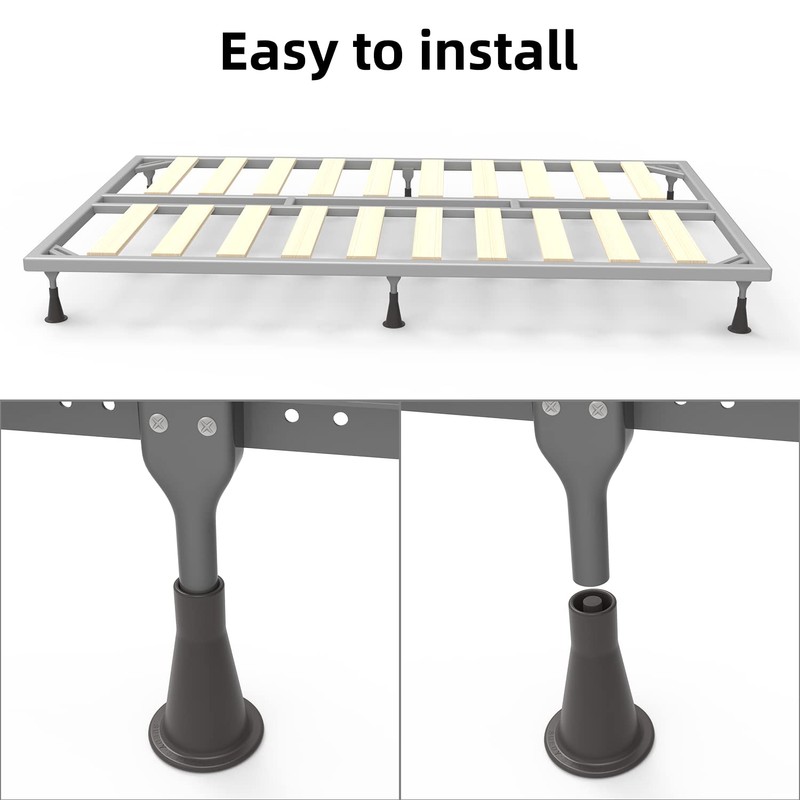 KOHOME 6 Pcs Bed Frame Feet, Tall Sturdy Cone Shaped