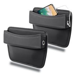 AULESSE Car Seat Gap Filler, Universal Seat Gap Storage Box, Car Gap Filler Seat Gap Filler for Phone Key, Adjustable Car Seat Gap Filler Organizer Gap Filler for Car (2 Pack)