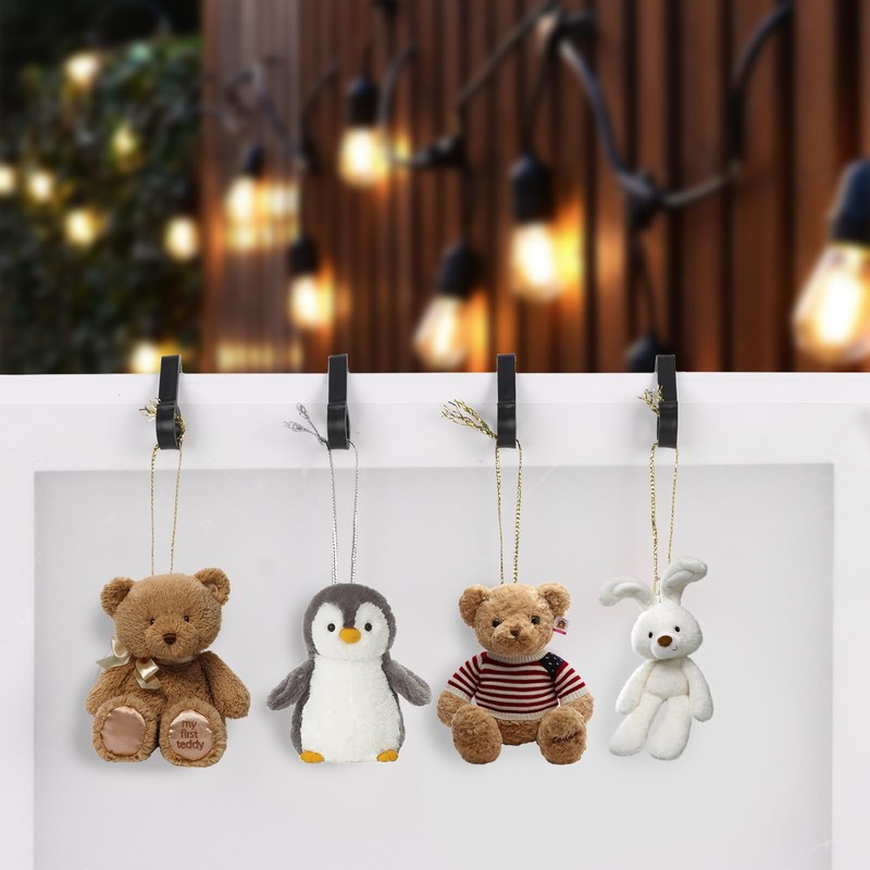 100Pcs Gutter Hooks for Outdoor Lights, Outdoor Light Hooks Clips,