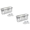 Jolitee Silver Stainless Steel Suction Cup Sink Caddy for Sponges