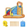 Alberca Piscina Parque Acuatico Resbaladilla Bomba Bestway Color Naranja