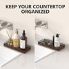 Bathroom Tray for Counter Top Organizer – Oak Wood Vanity